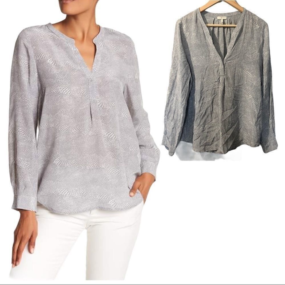 Joie Silk Blouse Peterson B Split Neck Size Medium